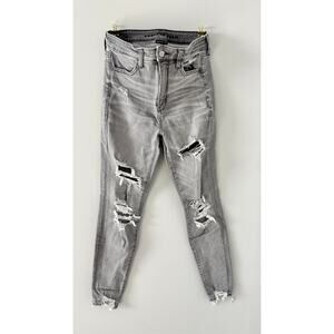 American Eagle Ne(X)t Level Stretch Distressed Gray Jeans – Women’s Size 6